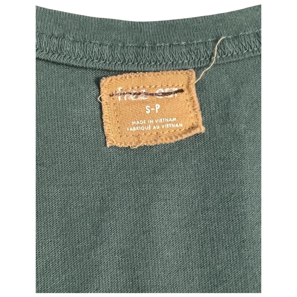 Free People Herron Drop Waist Maxi Dress Small Cotton Tiered Boho Green‎ - Picture 2 of 14